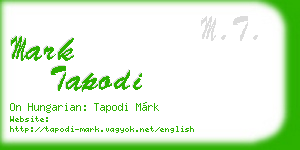 mark tapodi business card